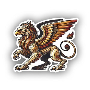Majestic Griffin  Sticker (Peel N' Stick)