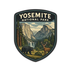 Yosemite National Park Emblem   Sticker (Peel N' Stick)