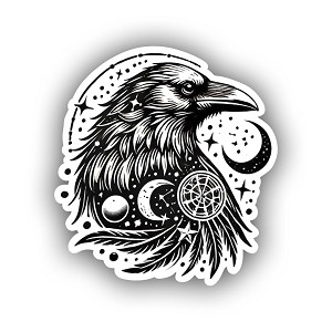 Celestial Raven Sticker (Peel N' Stick)