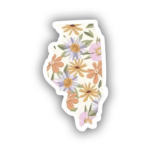 Illinois Floral Pattern Sticker (Peel N' Stick) 