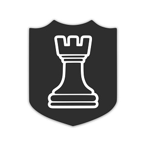 Black Rook Chess Piece United States  Sticker  (Peel N' Stick)