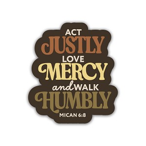 Act justly Love Mercy and Walk Humbly  Pattern  Sticker (Peel N' Stick)