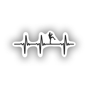 Heartbeat for Baseball Pitchers  Sticker (Peel N' Stick)