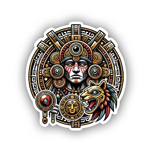 AztecTezcatlipoca God  Sticker (Peel N' Stick)