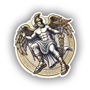 Mythological Hermes Sticker (Peel N' Stick)
