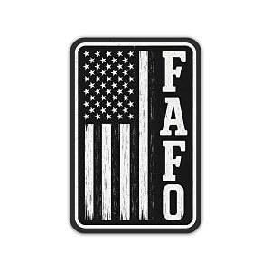 FAFO Flag Pattern  Sticker (Peel N' Stick)