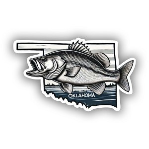 White Bass Oklahoma State Fish  Sticker (Peel N' Stick)