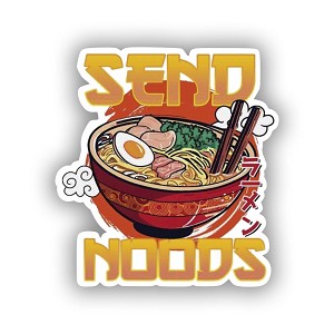 Send Noods Ramen  Sticker (Peel N' Stick)