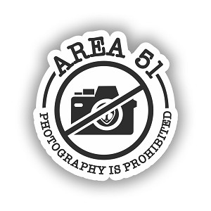 No Photography Area 51 Sticker (Peel N' Stick)