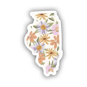 Illinois Floral Pattern  Sticker (Peel N' Stick)