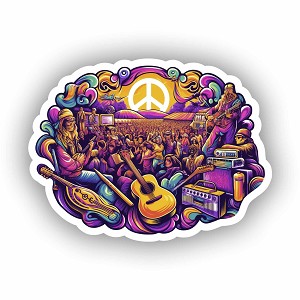 1969 Woodstock Festival  Sticker (Peel N' Stick)