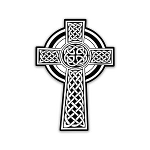 Celtic Cross Symbol Christian Sticker (Peel N' Stick)