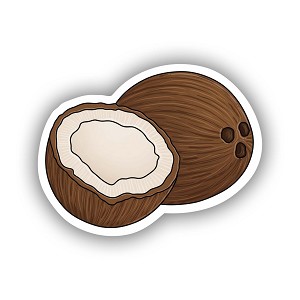 Coconut Sticker (Peel N' Stick)