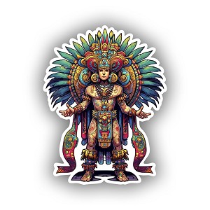 Aztec God Xochipilli Full-Body Sticker (Peel N' Stick)