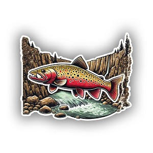 Durable Rio Grande Cutthroat Trout Sticker (Peel N' Stick)