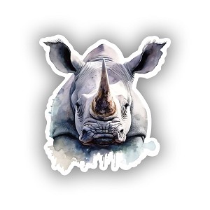 21000-VLD977 Rhinocerous Rhino Sticker (Peel N' Stick)