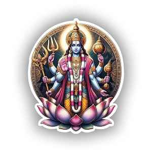 Realistic Vishnu Hindu God  Sticker (Peel N' Stick)