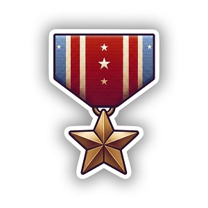 Matte Bronze Star V-Device Sticker (Peel N' Stick)