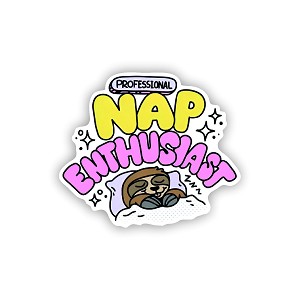 Professional Nap Enthusiast Sloth Sticker (Peel N' Stick)