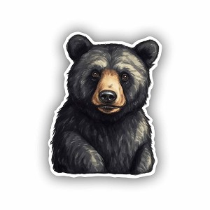 Black Bear United States Sticker (Peel N' Stick)