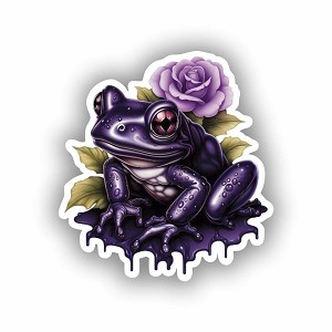 Purple Frog Rose Sticker (Peel N' Stick)