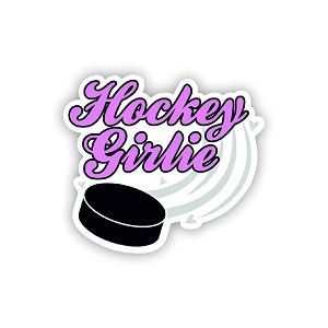 Hockey Girlie Sticker  Sticker (Peel N' Stick)