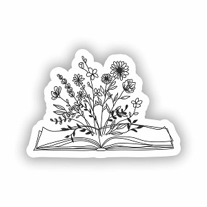 Open Book Flower  Sticker (Peel N' Stick)