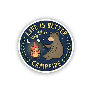 Life is Better by The Campfire  Sticker (Peel N' Stick)