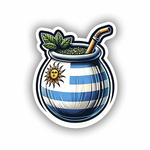 Flag Uruguay Sun Drink Straw Mint  Sticker (Peel N' Stick)