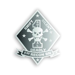 1st Recon Battalion  Sticker (Peel N' Stick)