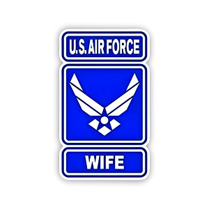 Air Force Wife USAF Wings Sticker (Peel N' Stick)