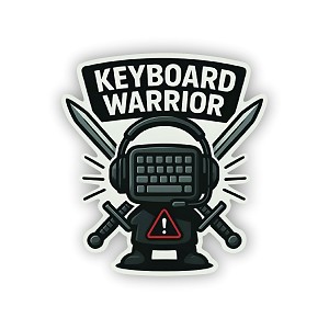 Keyboard Warrior Sticker (Peel N' Stick)