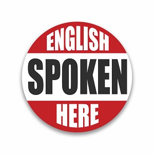 English Spoken Here  Sticker (Peel N' Stick)