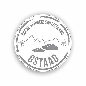 Gstaad Switzerland Stamp  Sticker (Peel N' Stick)