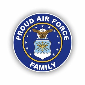 Proud Air Force Family Military  Sticker (Peel N' Stick)