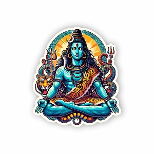 Shiva Hindu God Realistic  Sticker (Peel N' Stick)
