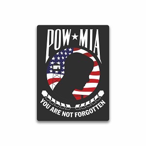 POW MIA US Flag  Sticker (peel N' Stick)