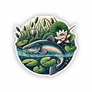 Channel Catfish Pond Sticker (Peel N' Stick)