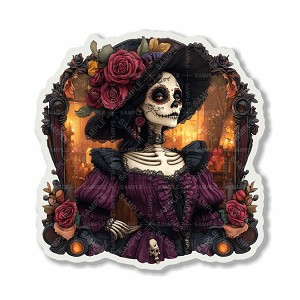 Catrina, Day of the Dead, Skull , Sticker, Peel N' Stick