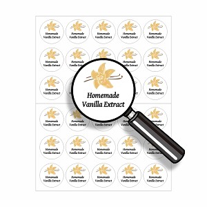 Homemade Vanilla Extract Round Dot Stickers
