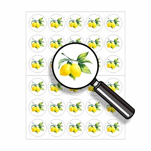 Lemon   Round Dot Stickers