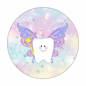Tooth Fairy Round Dot Stickers Set