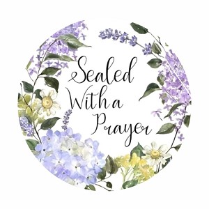 Sealed with A Prayer Floral Round Dot Stickers Set