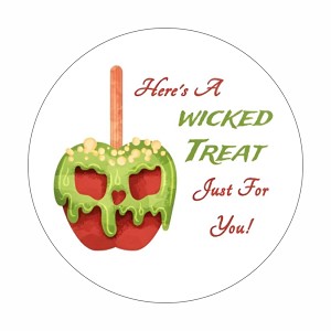 Poison Apple Halloween Party  Round Dot Stickers Set
