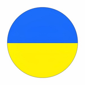 Ukraine Flag Round Dot Stickers Set