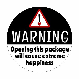 Thank You Warning Extreme Happiness Round Dot Stickers Set