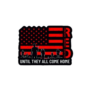 Red Until They All Come Home Sticker (Peel N' Stick)