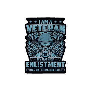 My Oath of Enlistment has no Expiration Date  Sticker (Peel N' Stick)