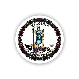 Virginia State Seal Precision Cut Decal