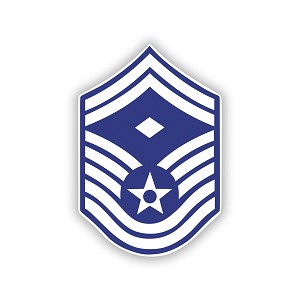 Air Force Master Sergeant Enlisted Insignia Rank E8   Precision Cut Decal